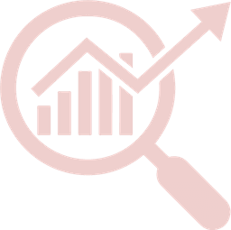 Magnifying glass over stock chart